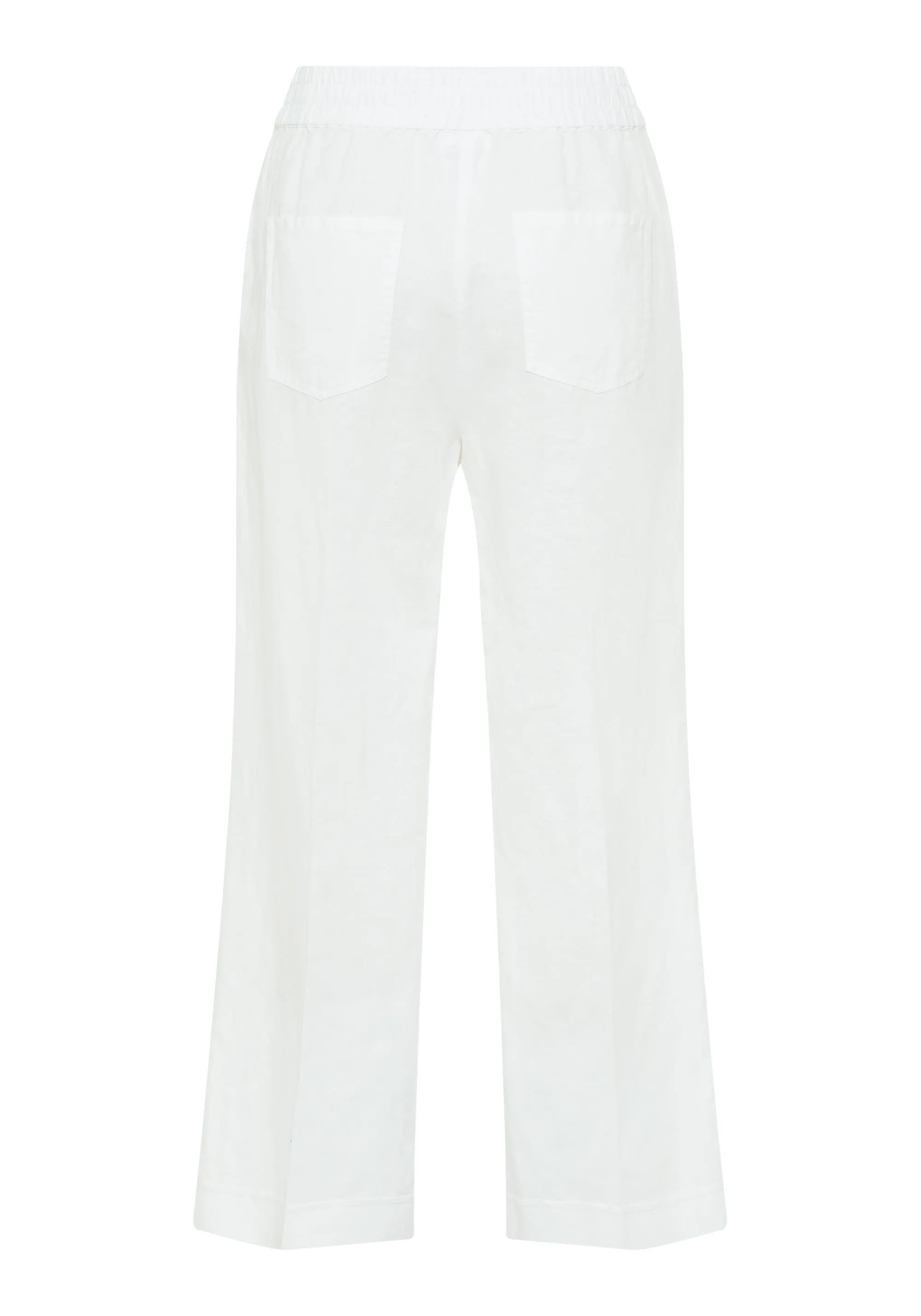 Anna Fit Wide Leg Cotton Linen Pull-On Culottes