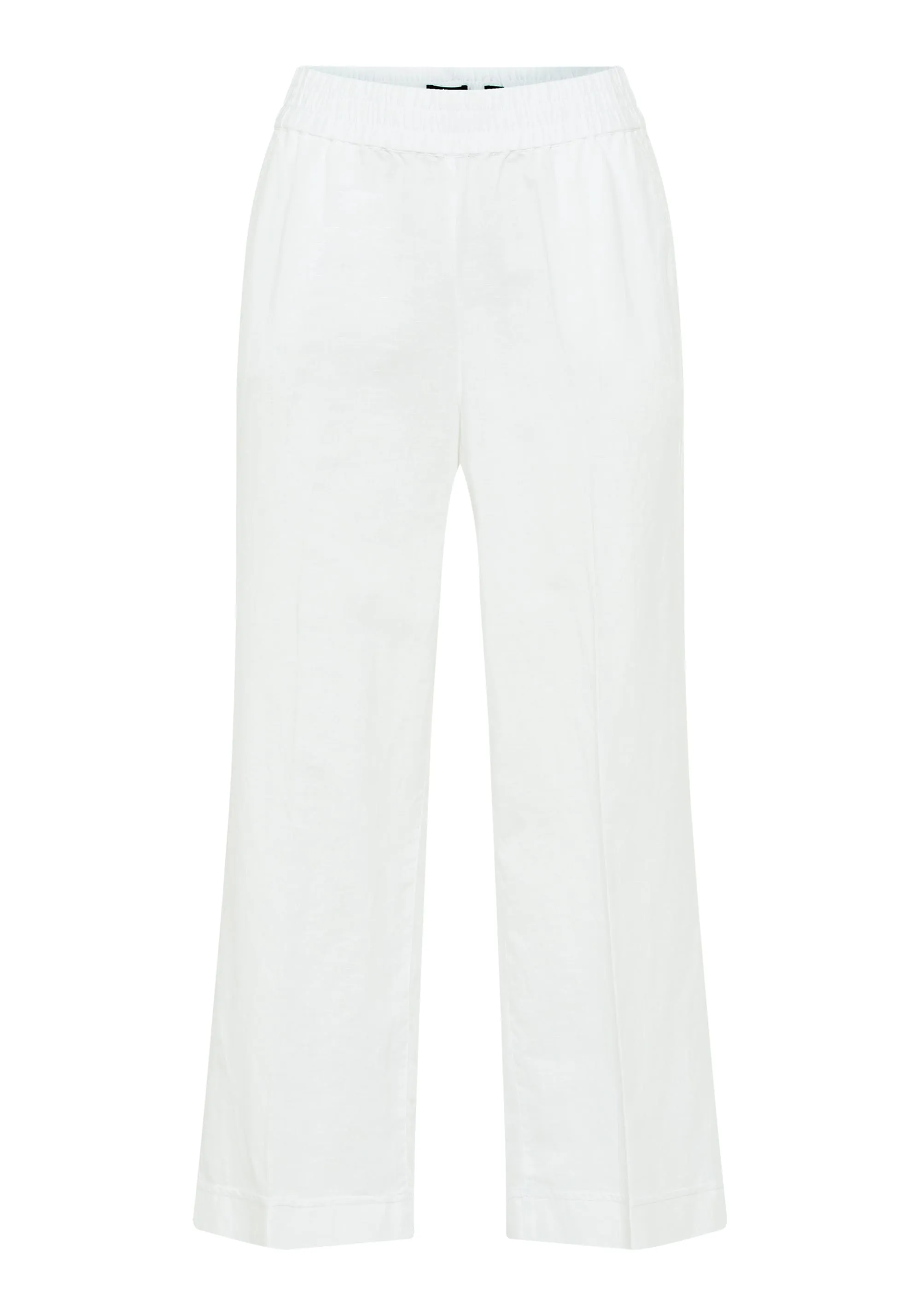 Anna Fit Wide Leg Cotton Linen Pull-On Culottes