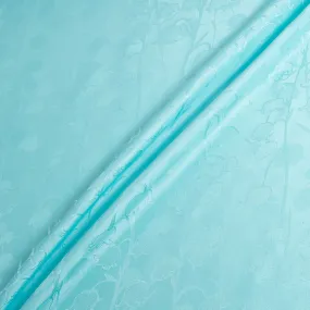 Baby Blue Blue Bell Jacquard Pure Silk (A 2.50m Piece)