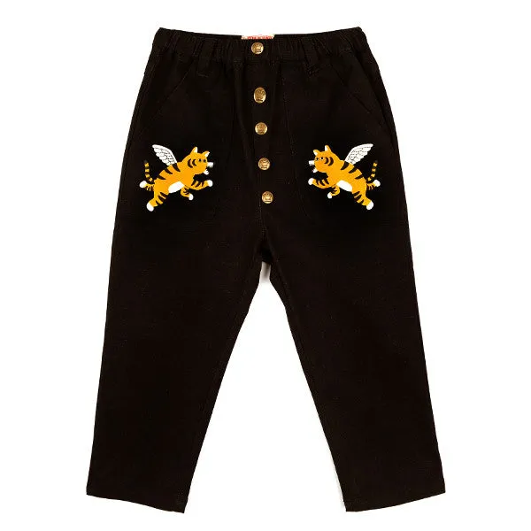 Bebedepino Twin winged tiger outpocket pants