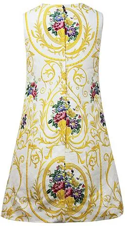Embellished Cupid Brocade Mini Shift Dress