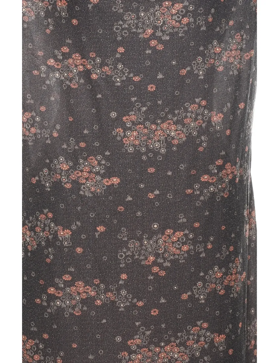 Floral Print Shift Dress - M
