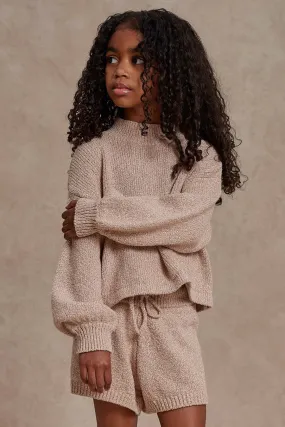 Girls Sweater Rylee   Cru Heathered Rose