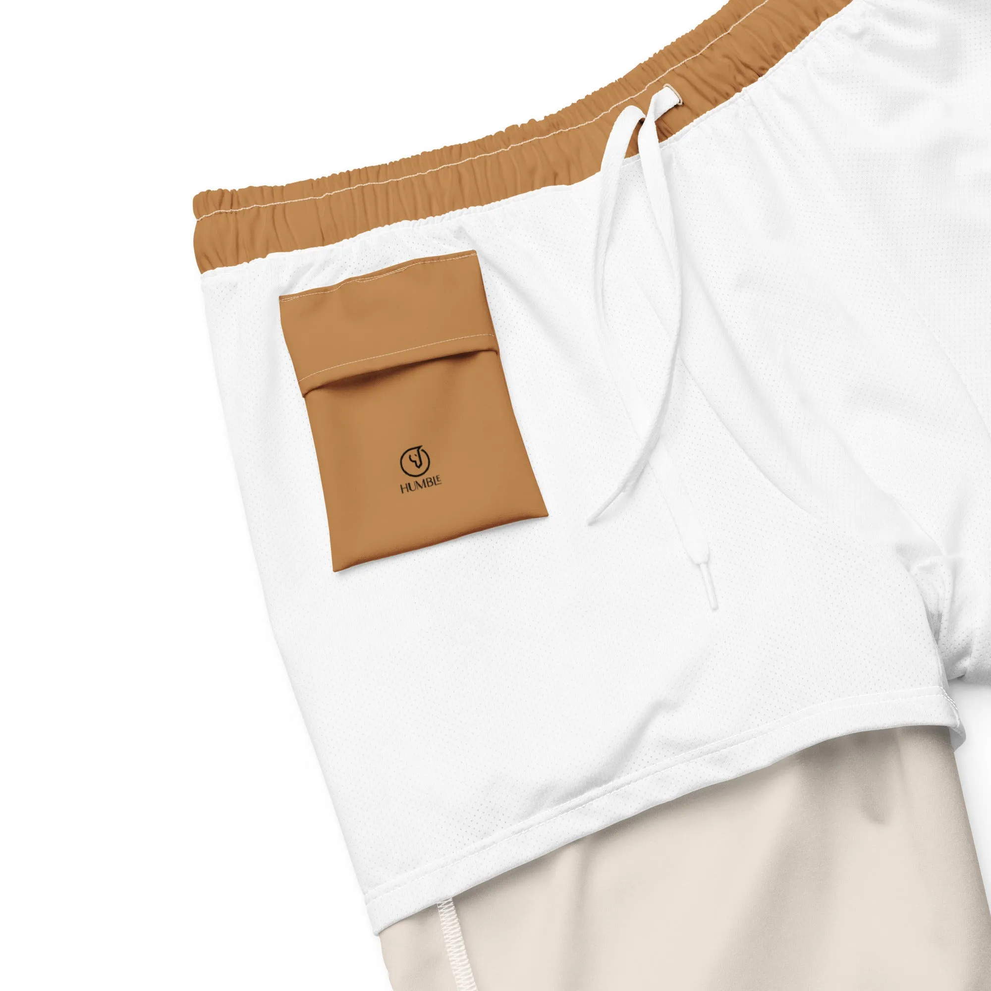Humble Sportswear™ Men's Nude Brown Swim Trunks