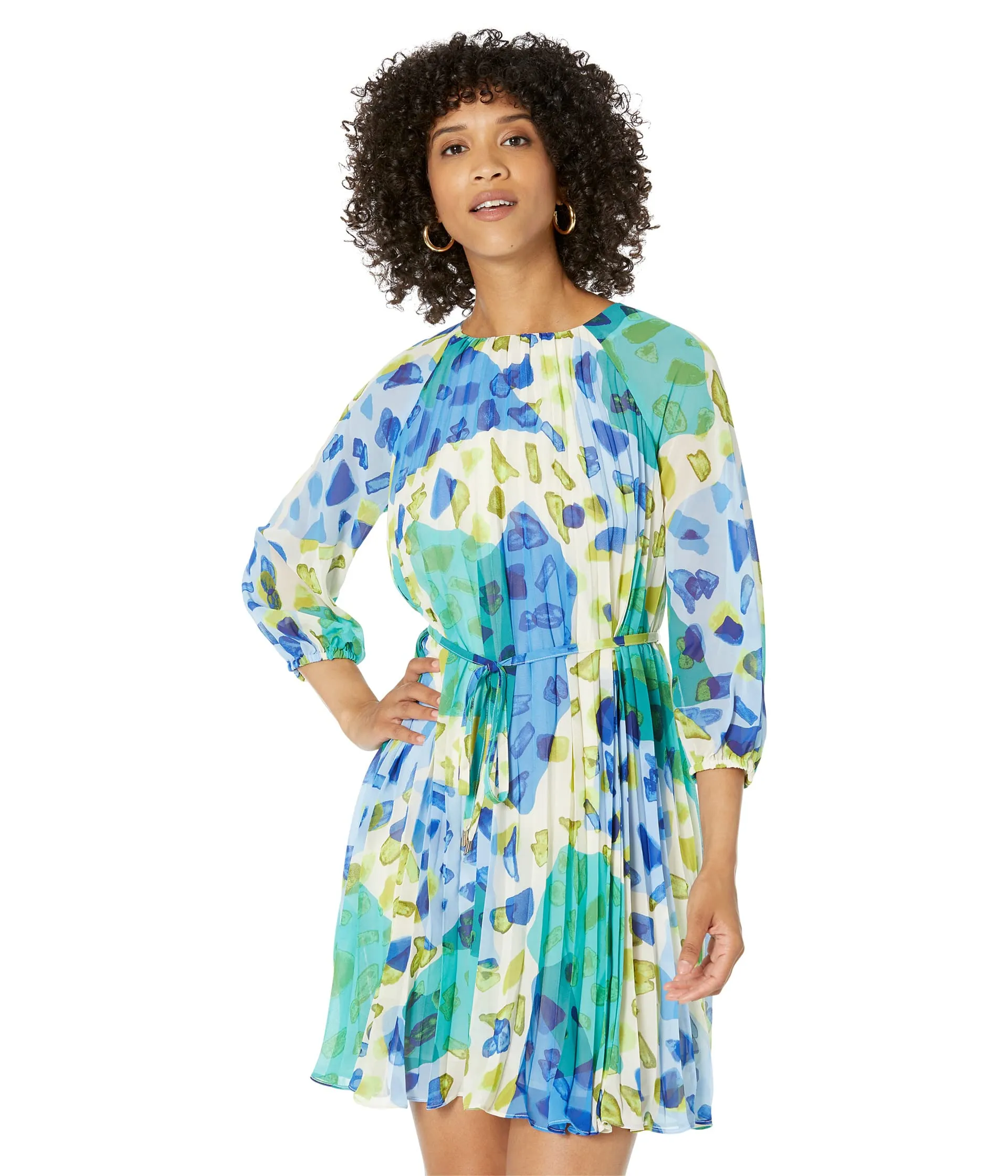 Maggy London Pleated Shift Dress