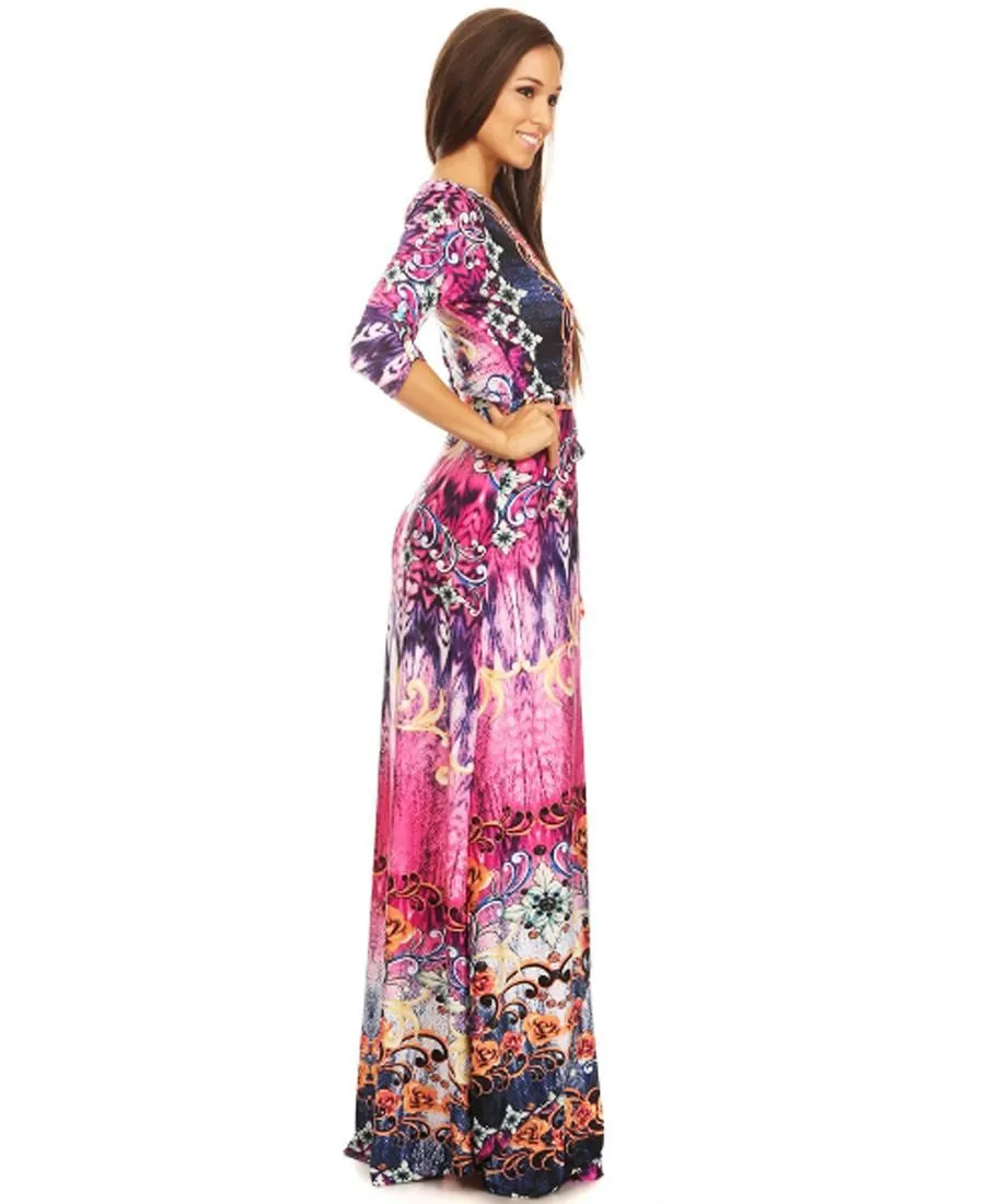 Maxi Dress with Sleeves Jlos Blue Two