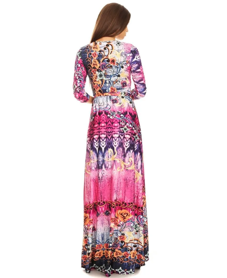 Maxi Dress with Sleeves Jlos Blue Two