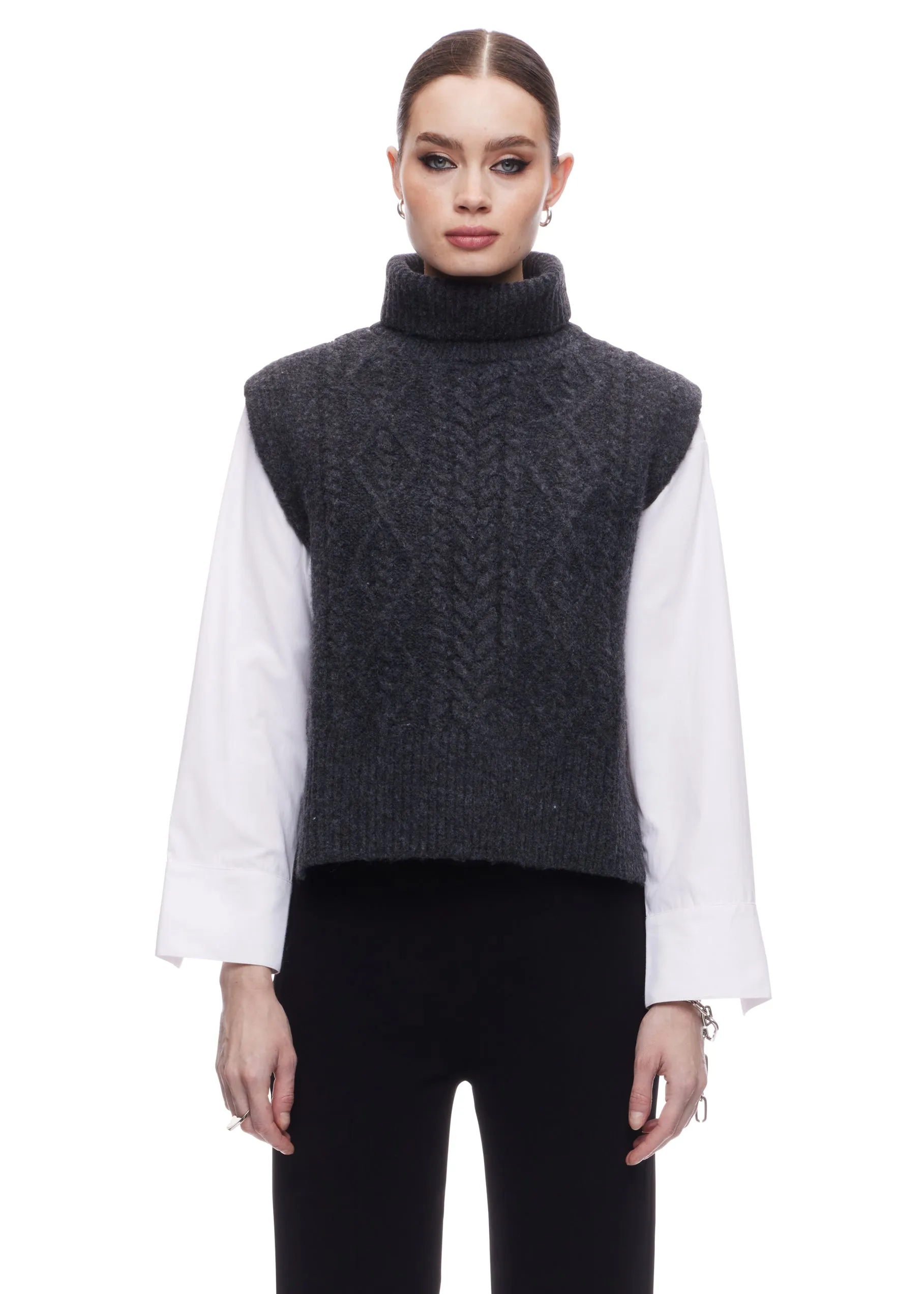 Moon River Cable Knit Dickie