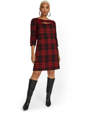 Petite Puff-Sleeve Shift Dress - Superflex