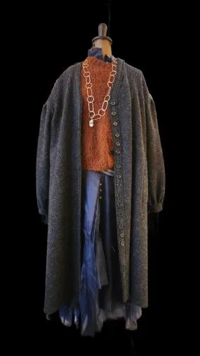Pin-tuck coat  - boiled Wool