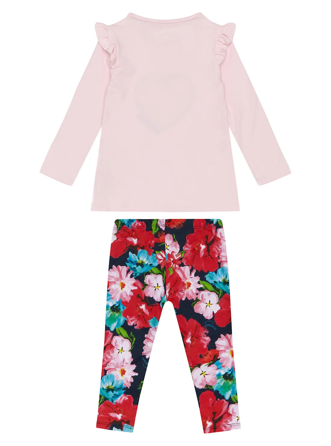 Pink Floral Long Sleeves and Leggings Set (3-18M)