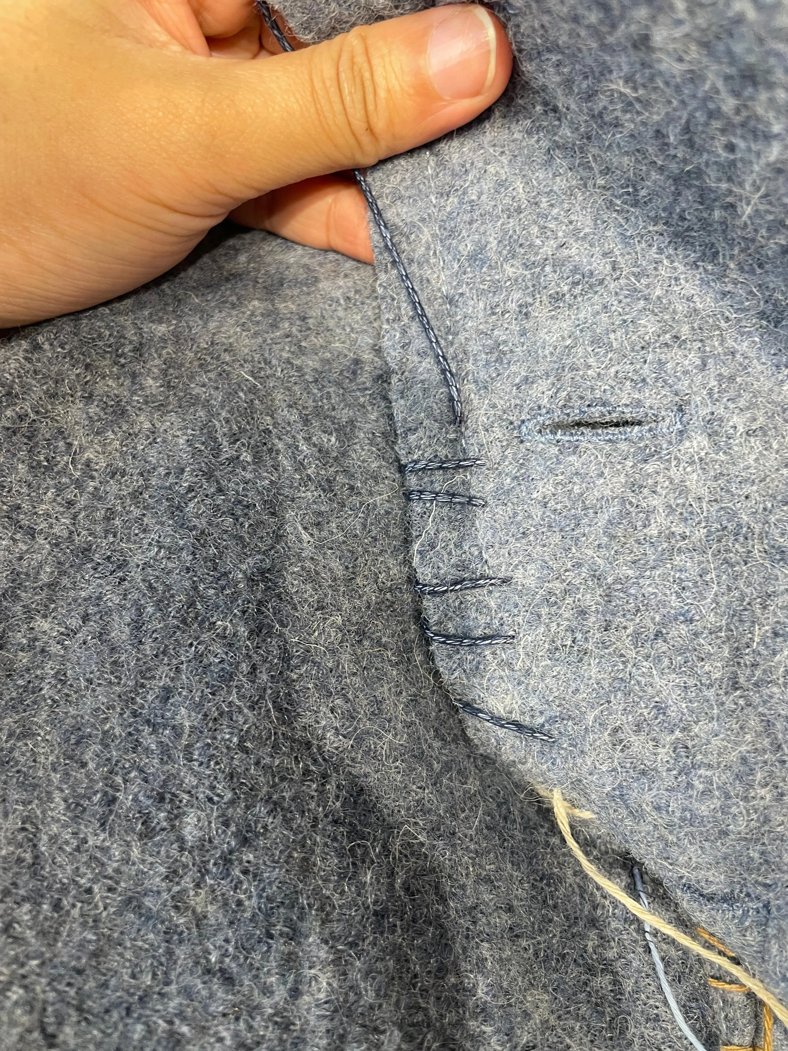 Tux jacket w/ hand stitch (boiled Wool)