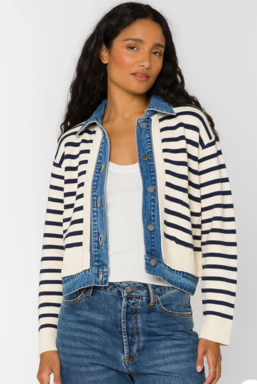 VELVET HEART FRANCIS IVORY BLUE JACKET